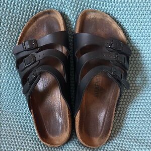 Birkenstock Black Leather Sandals
